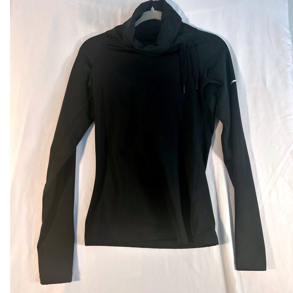 Nike Dri-FIT Womens Black Cowl Neck Long Sleeve Running Top AA3351-010 Size M